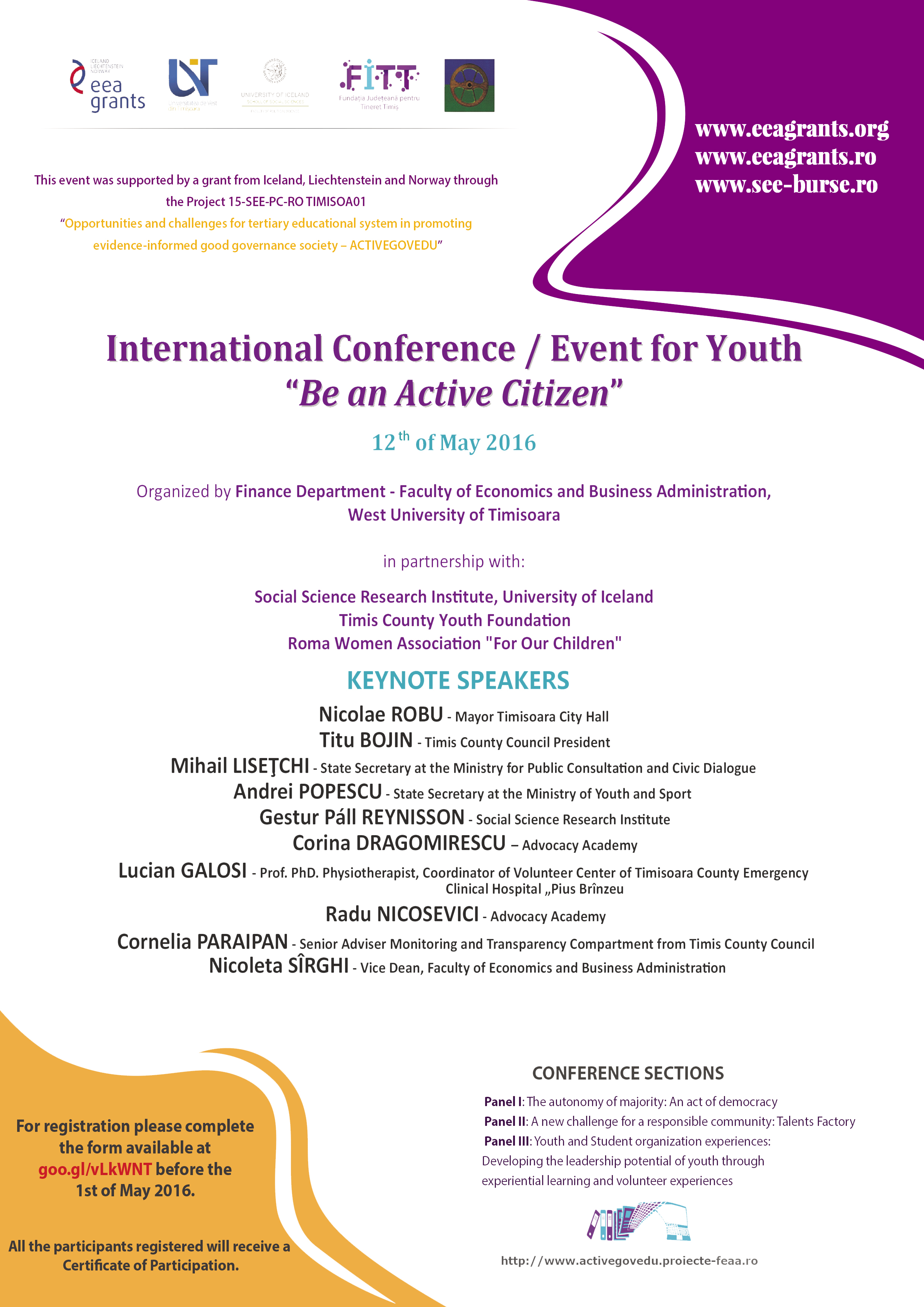 International Conference “Be an Active Citizen” 12 May 2016